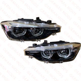 BMW 3 SERIES F30-F31-F35 LCI 2014-2019 SHADOW EDITION LED HEADLAMP LEFT AND RIGHT SIDE 8492471+8492472