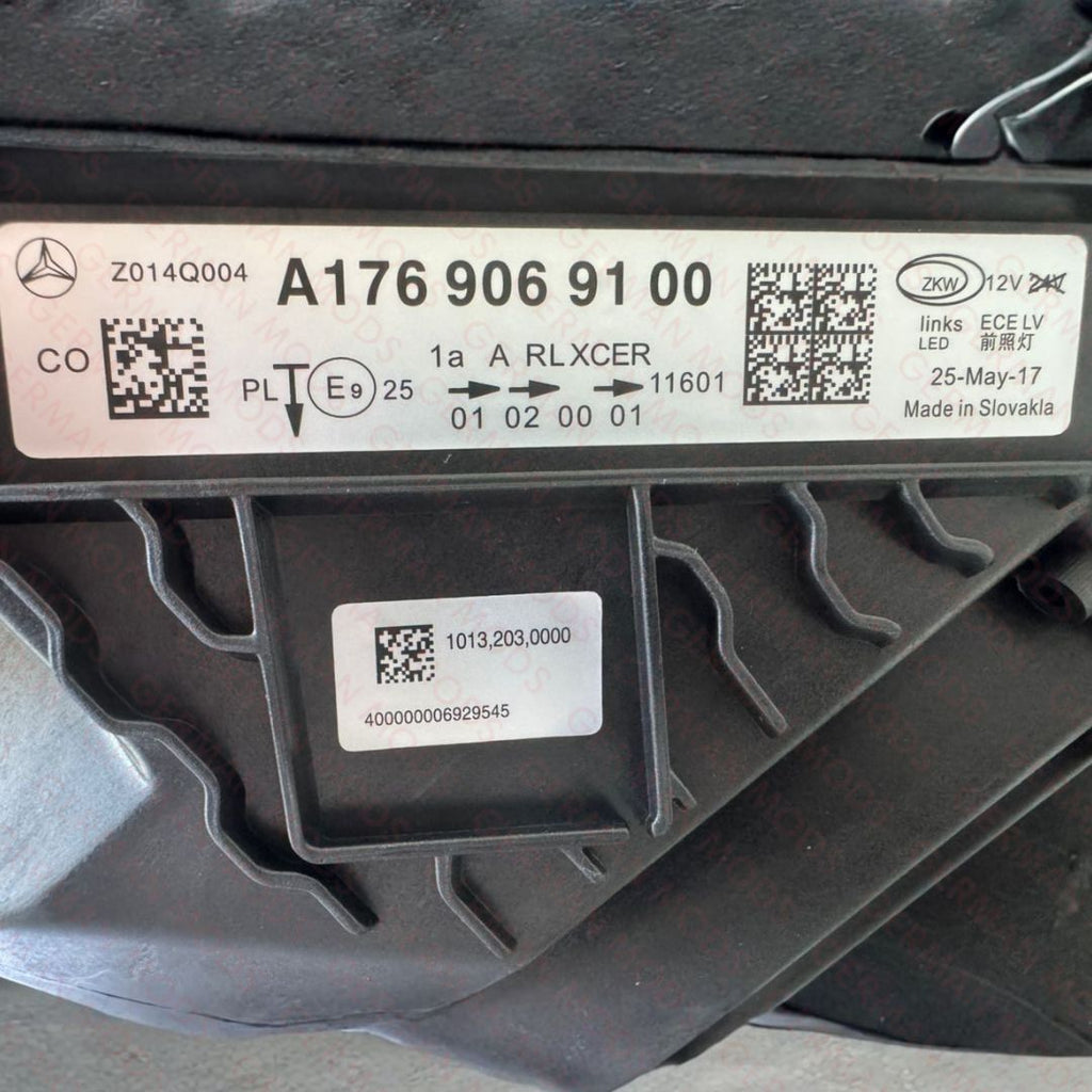 MERCEDES BENZ A CLASS W176 LED HEADLIGHT LEFT SIDE A176 06 61 00 KZ ...