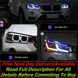 BMW X3 X4 F25 F26 2014-2018 LED HEADLIGHTS FOR ORIGINAL BI-XENON UPGRADE PLUG AND PLAY