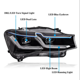 BMW X3 X4 F25 F26 2014-2018 LED HEADLIGHTS FOR ORIGINAL BI-XENON UPGRADE PLUG AND PLAY