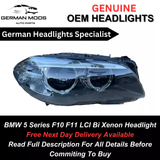 BMW 5 Series F10 f11 2013-2018 LCI Bi-Xenon Headlight Right/Driver/Off Side OEM 63117343907 complete unit