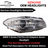 BMW 5 Series 2009-2013 F10 f11 Pre LCI Adaptive Xenon Headlight Assembly Right/Driver/Off side