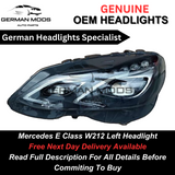 Genuine Oem MERCEDES E CLASS W212 2009-2016 INTELLIGENT ADAPTIVE Led HEADLIGHT/Headlamp LEFT/Passenger/Near Side