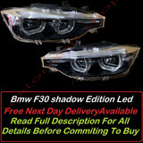 BMW 3 Series F30 2013-2019 Lci Shadow Edition Led Headlight/Headlamp Assembly Left and Right pair Genuine Oem