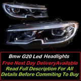 BMW 3 Series 2019-2024 G20 G21 LED Headlights Left and Right complete pair genuine OEM