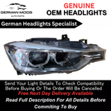 BMW 3 Series F30 2013-2019 Lci bi-xenon Headlight/Headlamp Assembly Right/Driver/Off side Genuine Oem complete unit