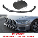 Audi A6 2019 2020 Front Bumper Lip Spoiler Chin Spliter Carbon Fibre Print Style