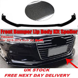 Audi A6 C7 2016 2017 2018 Front Bumper Lip Spoiler Chin Splitter Carbon Fibre Print Style