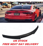 Gloss Black Audi A5 S5 RS5 Coupe Sportsback 2017-20 Rear Trunk Boot Lip Spoiler