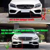 Mercedes C-Class W205 2019-20 Front Bumper Lip Carbon Fibre Print Spoiler