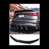 Audi A3 S3 RS3 Saloon/Sedan Rear Boot Trunk Spoiler M4 Style 2013-19 Gloss Black