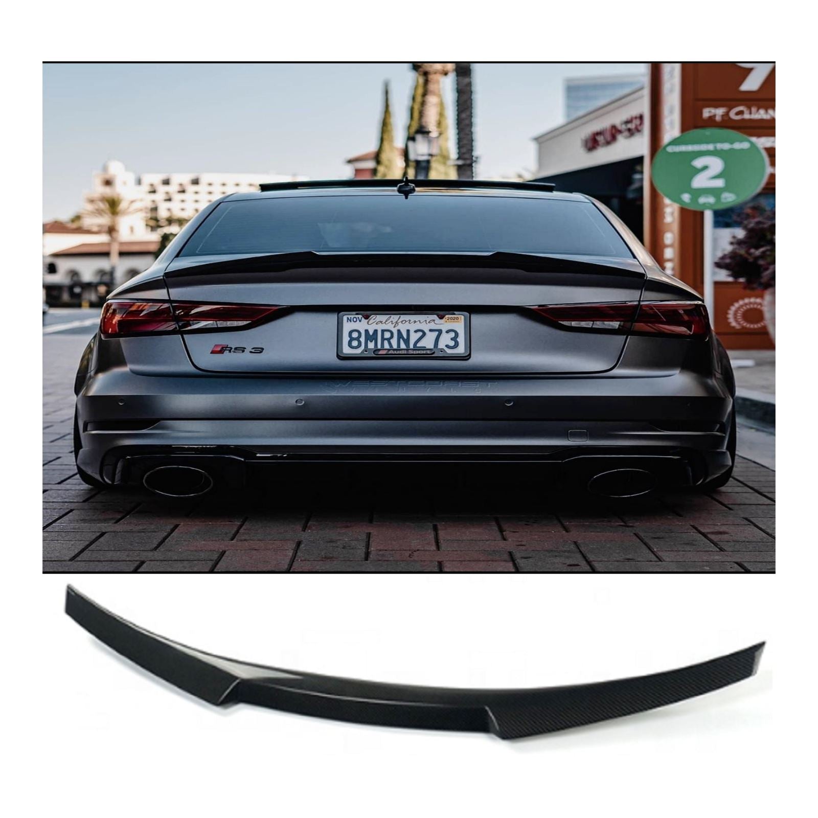 AUDI A3 8V SALOON REAR BOOT TRUNK LIP SPOILER S3 STYLE GLOSS BLACK  2013-2020 – Fastlane Styling