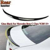 MERCEDES C CLASS W205 2015-2018 Saloon REAR BOOT TRUNK SPOILER GLOSS BLACK