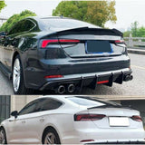 Gloss Black Audi A5 S5 RS5 Coupe Sportsback 2017-20 Rear Trunk Boot Lip Spoiler